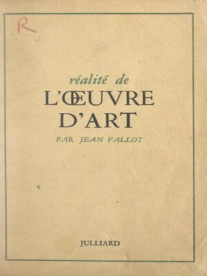 cover image of Réalité de l'œuvre d'art